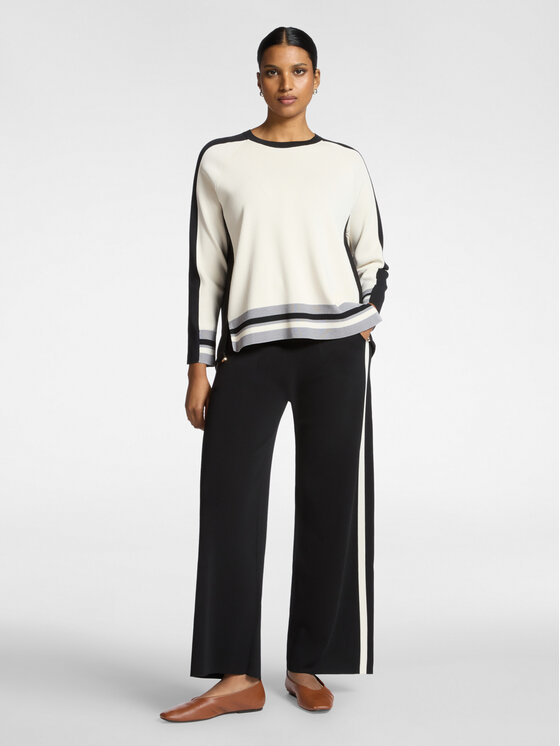 Elena Mirò Elena Mirò Sweter M548Z000689N0B1 Biały Regular Fit