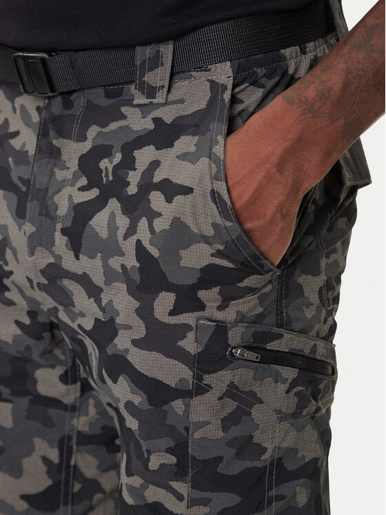 Columbia Columbia Pantaloni scurți sport Silver Ridge II Printed Cargo 1587033 Negru Regular Fit
