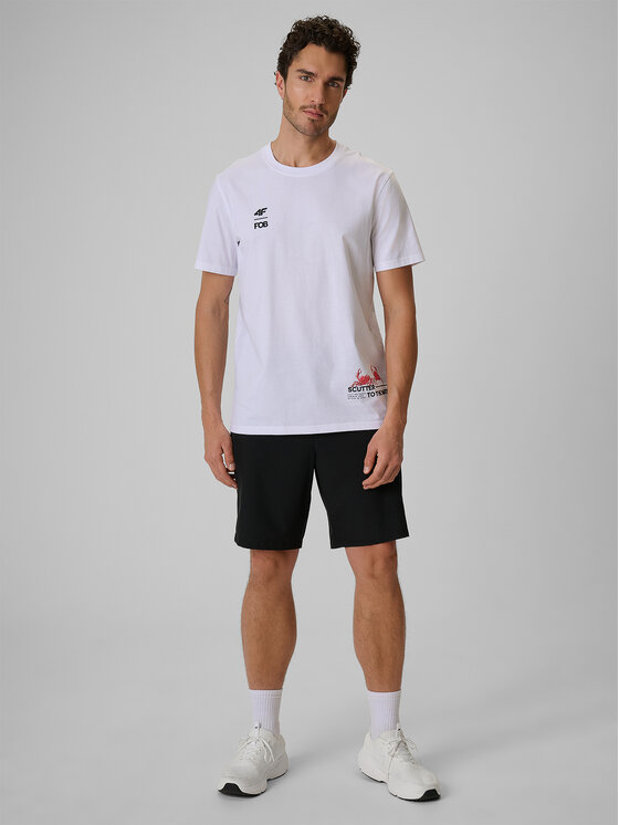 4F 4F T-Shirt FOB SUMMER Biały Regular Fit
