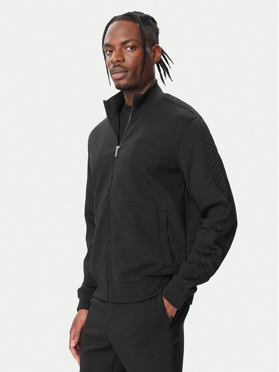 KARL LAGERFELD KARL LAGERFELD Džemperis ar kapuci 705011 564902 Melns Regular Fit