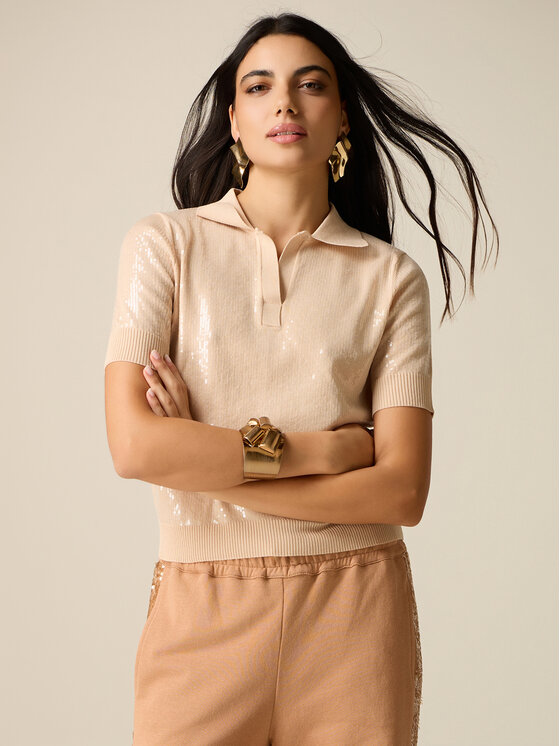 Oltre Oltre Maglione M519J005291N013 Crema Regular Fit