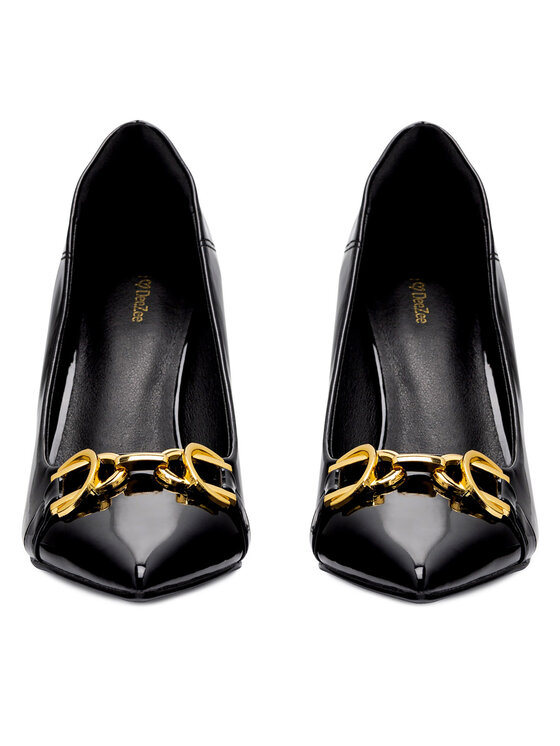 DeeZee DeeZee Pantofi cu toc subțire WFA3024-1 Negru