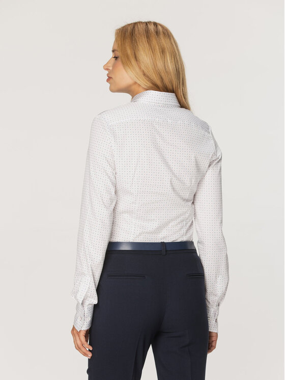 Willsoor Willsoor Koszula 61381 Biały Close Fit