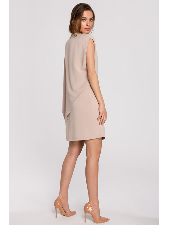 Stylove Stylove Každodenné šaty S262 Béžová Regular Fit