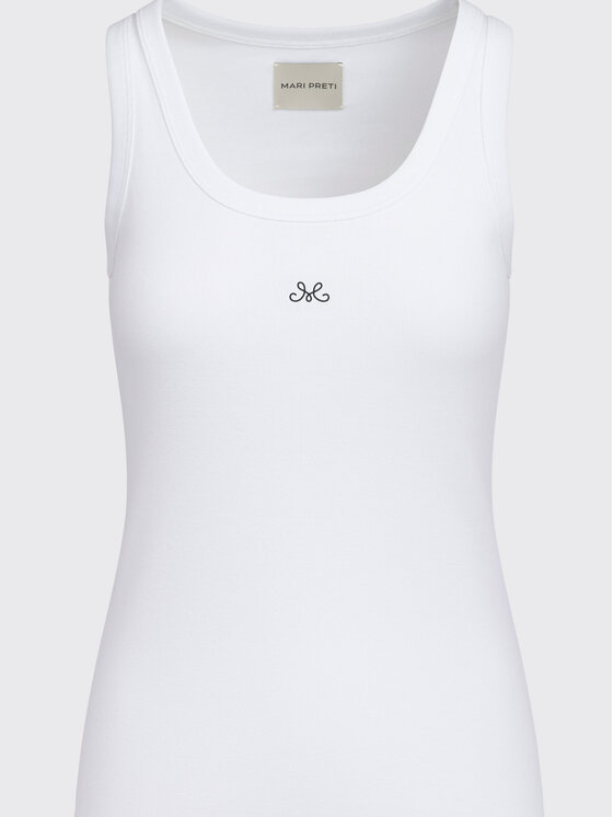 MARI PRETI MARI PRETI Tank top Vista Biały Regular Fit