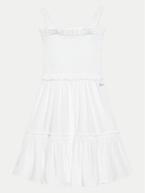 Guess Guess Kasdieninė suknelė J4GK27 WG5S2 Balta Flare Fit
