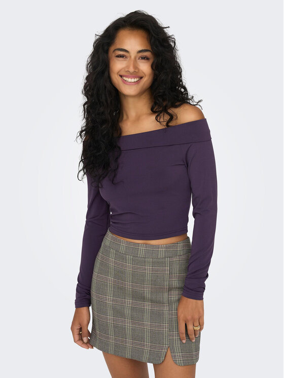 ONLY ONLY Blúzka 15302593 Fialová Slim Fit