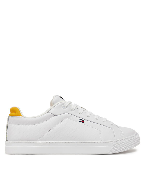 Tommy Hilfiger Sneakers Icon Court Pinperf Lth FM0FM05483 Bianco, taglia : 44