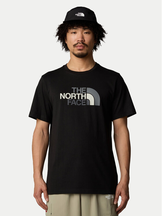 The North Face T-krekls Easy NF0A8A6C Melns Regular Fit