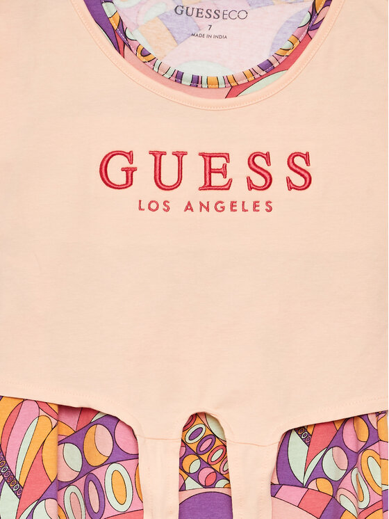 Guess Guess Sukienka codzienna J2GK39 K6YW3 Kolorowy Regular Fit