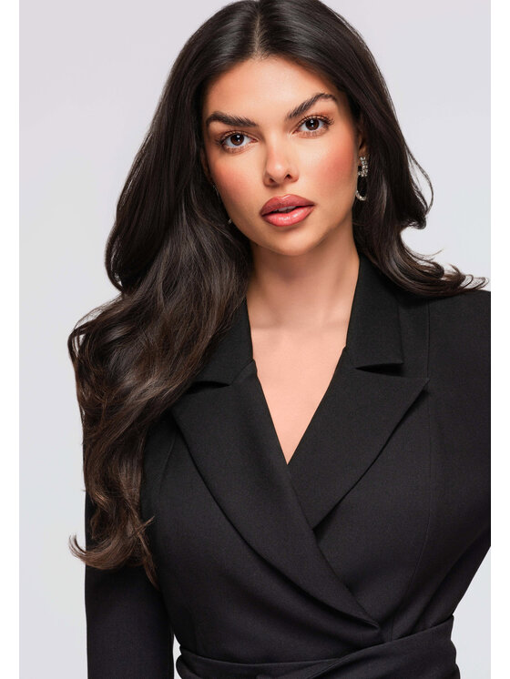 Ombre Ombre Sukienka wieczorowa LA-OM-DLR166 Czarny Regular Fit