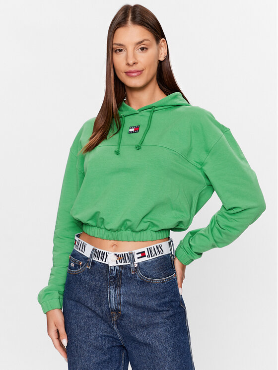 Tommy jeans green sweatshirt discount