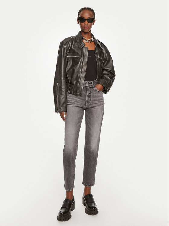 HUGO Hugo Jeansy 50519927 Szary Mom Fit