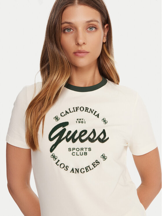 Guess Guess Póló V5BI03 J1314 Bézs Slim Fit