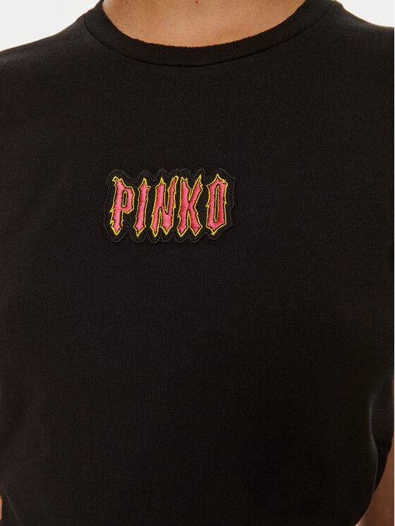 PINKO Pinko T-Shirt Bussolotto 103349 A23W Czarny Regular Fit