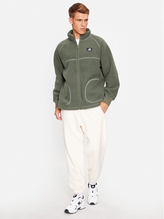 New Balance New Balance Fleecejacke Athletics Polar Fleece Full Zip MJ33503 Grün Regular Fit