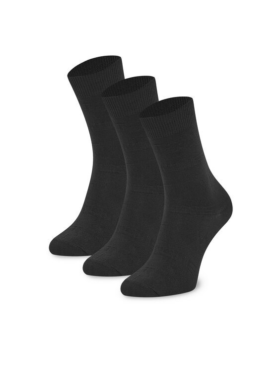 Nine West Skarpety długie CEO_LA_NW_17283_W_AW25 (3-PACK) Czarny