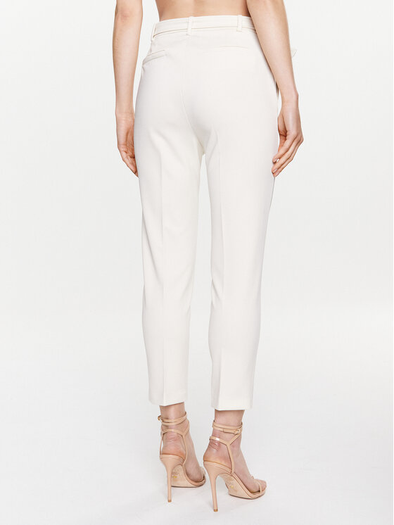 PINKO Pinko Medžiaginės kelnės 100309 A0KD Écru Regular Fit