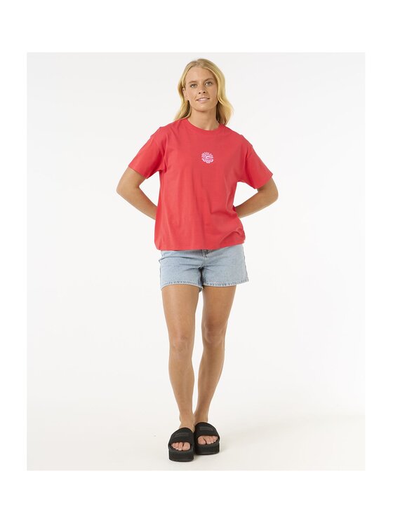 Rip Curl Rip Curl T-Shirt Icons Of Surf Relaxed Tee Czerwony Relaxed Fit
