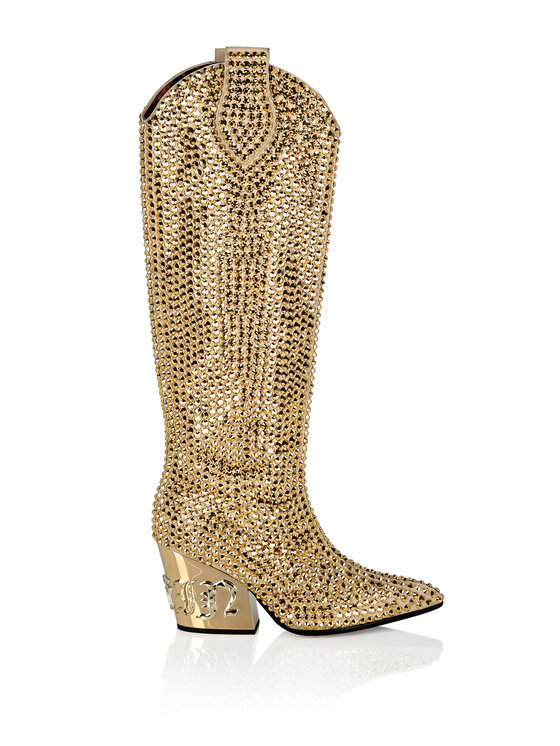 PHILIPP PLEIN PHILIPP PLEIN Kozaki 4179 Złoty