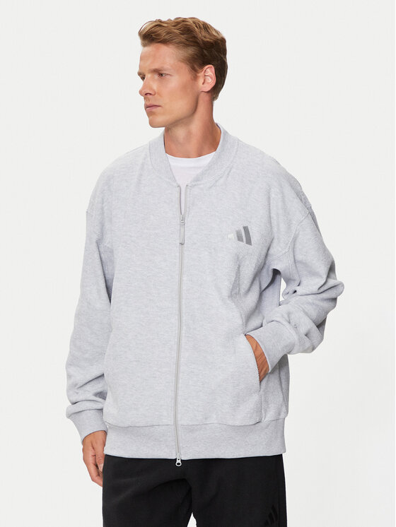 adidas Džemperis ar kapuci Elevated ALL SZN Terry Loop IY6584 Pelēks Loose Fit