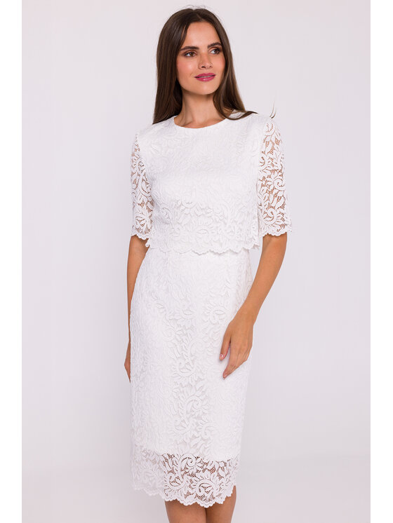 Stylove Stylove Sukienka koszulowa S379 Écru Ladies Fit