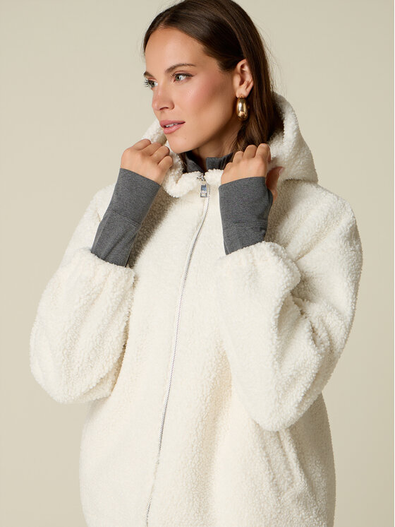 Oltre Oltre Bluza G878J004751N021 Biały Over Fit