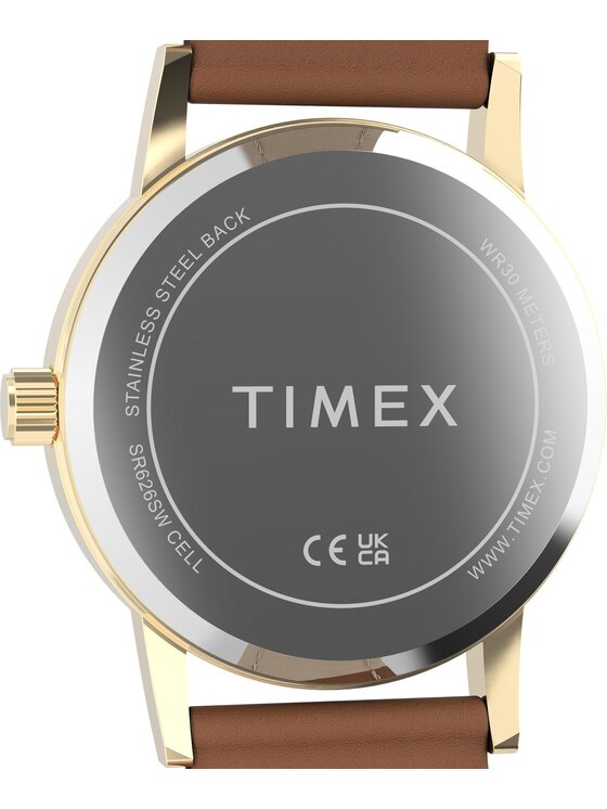 Timex Timex Zegarek TW2Y72700 Brązowy