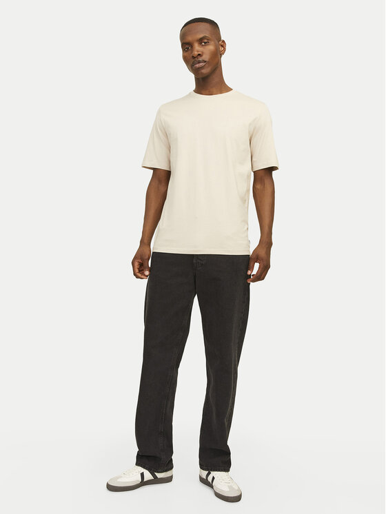 Jack & Jones Jack & Jones Tricou Oragnic Basic 12156101 Bej Regular Fit