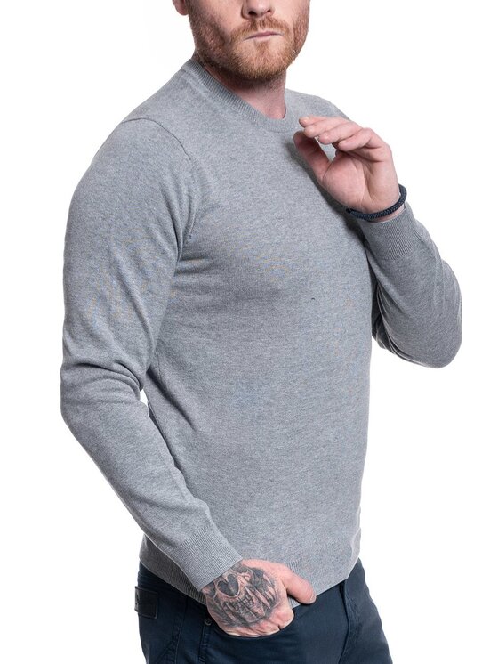 Mustang Mustang Maglione EMIL C BASIC Grigio Regular Fit