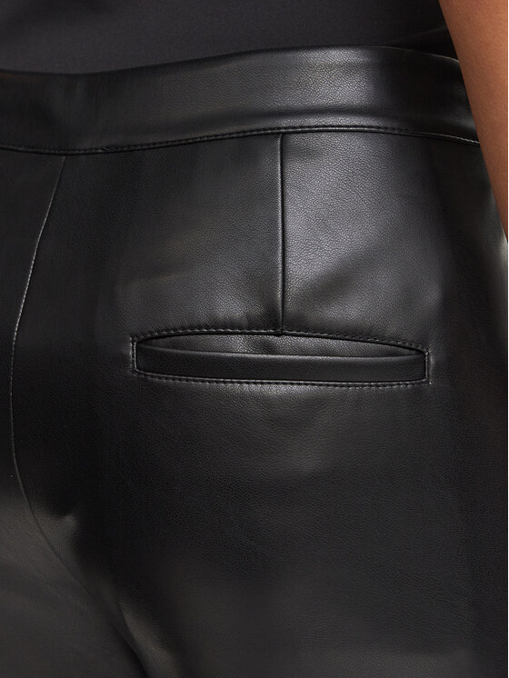 Marella Marella Панталони от имитация на кожа Palude 2623786012 Черен Regular Fit
