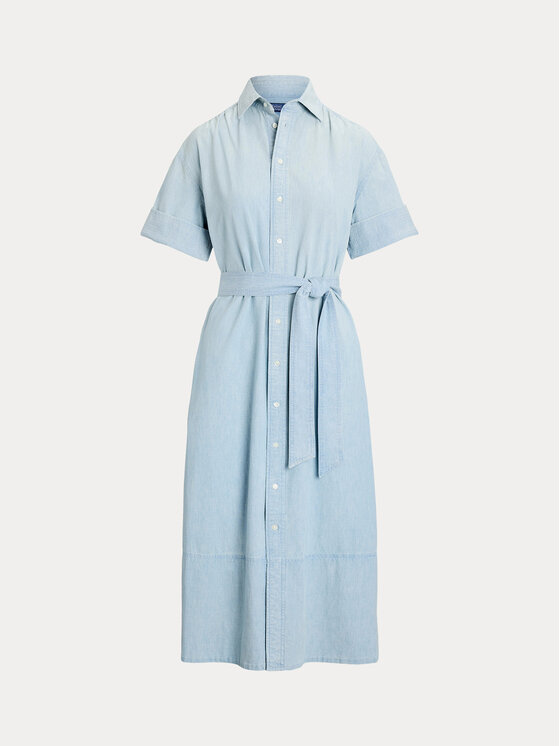 Polo Ralph Lauren Polo Ralph Lauren Hemdkleid 211935155001 Himmelblau Regular Fit