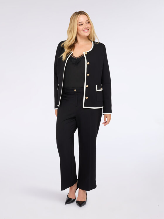 Fiorella Rubino Fiorella Rubino Pantaloni di tessuto P605L002179N033 Nero Cropp Fit