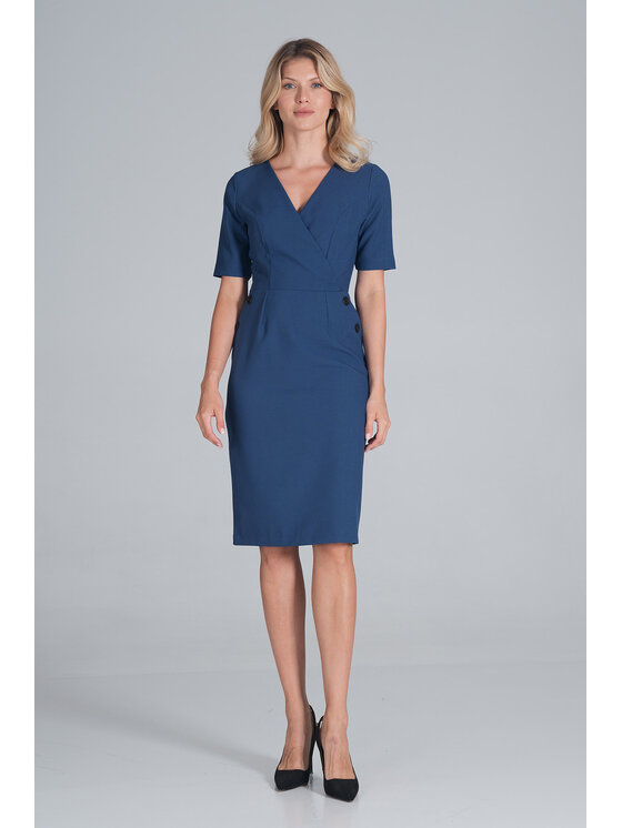 FIGL FIGL Šaty M851 Modrá Regular Fit