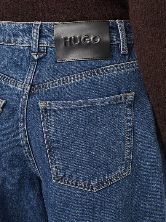 HUGO HUGO Дънки Gimine 50563510 Тъмносин Wide Leg