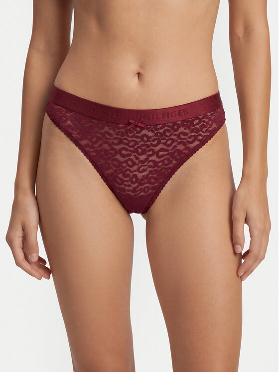 Tommy Hilfiger Tommy Hilfiger Klassischer Damenslip UW0UW06655 Dunkelrot