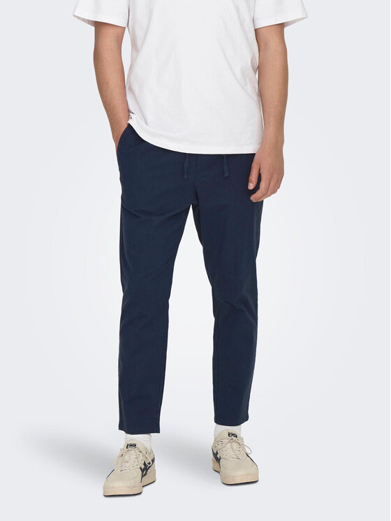 Only & Sons Hlače 22024966 Tamnoplava Tapered Fit