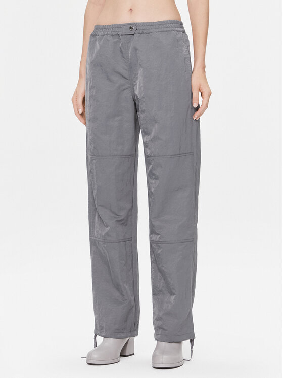 Samsøe Samsøe Samsøe Samsøe Kalhoty z materiálu Gira F23400008 Šedá Relaxed Fit