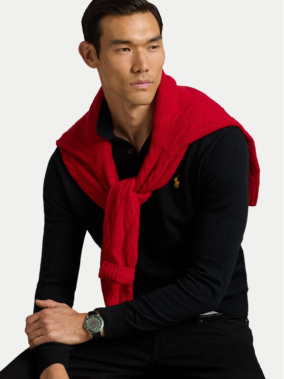 Polo Ralph Lauren Polo Ralph Lauren Тениска с яка и копчета 710961338001 Черен Regular Fit