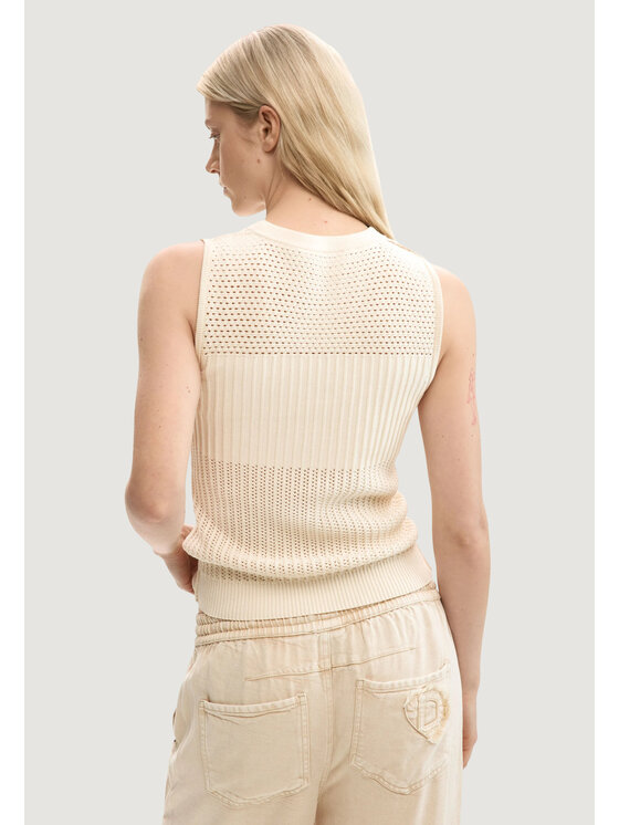 Desigual Desigual Φανέλα TS_ROMA Μπεζ Casual Fit