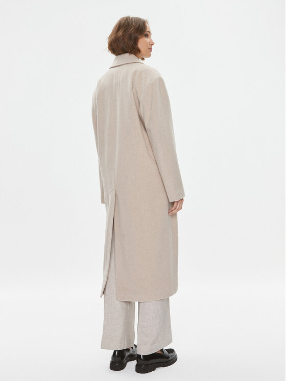 Herskind Herskind Вовняне пальто Zion 4900816 Бежевий Regular Fit
