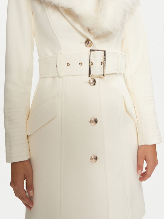 Marciano Guess Marciano Guess Μάλλινο παλτό 4BGL04 1799Z Εκρού Regular Fit