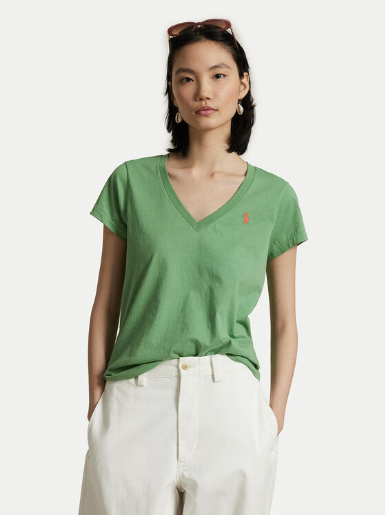 Damski T-Shirt Polo Ralph Lauren, Rozmiar M, Zielony, 211902403009