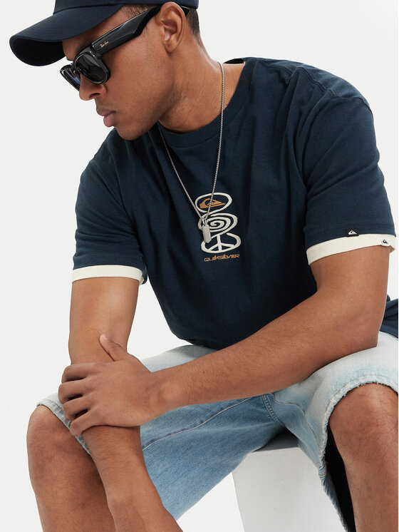 Quiksilver Quiksilver T-krekls Harmony Spiral EQYZT08304 Tumši zils Regular Fit