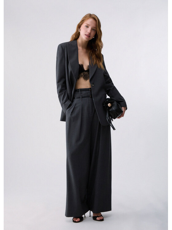 Liu Jo Liu Jo Spodnie garniturowe WF6309T743A02069 Zielony Loose Fit
