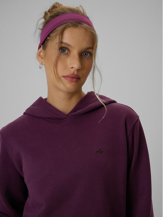 4F 4F Bluza BASIC+ Fioletowy Relaxed Fit