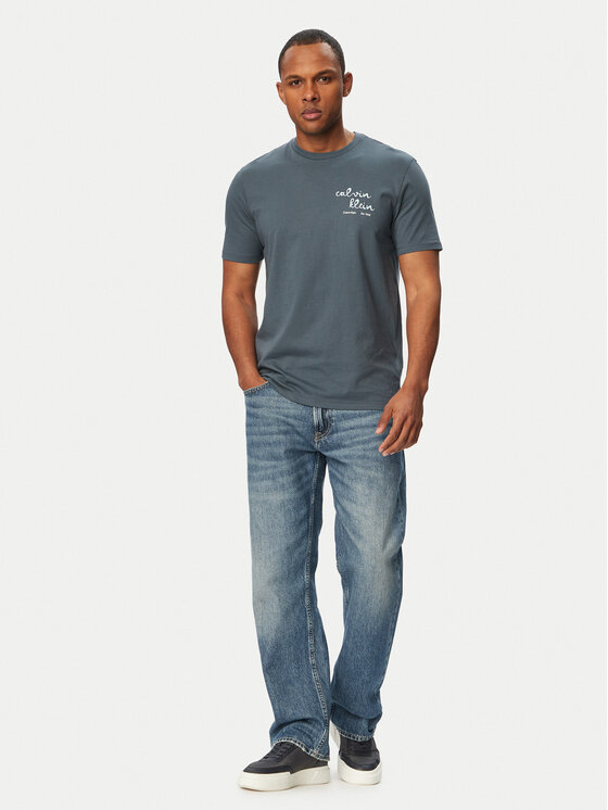 Calvin Klein Jeans Calvin Klein Jeans Majica LV04RG837G Mornarsko modra Regular Fit