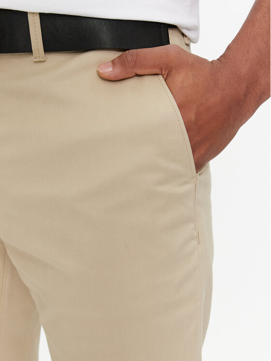 Calvin Klein Calvin Klein Chinosy Modern K10K110979 Beżowy Slim Fit