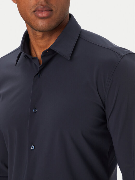 BOSS BOSS Srajca P-Hank 50555747 Mornarsko modra Slim Fit