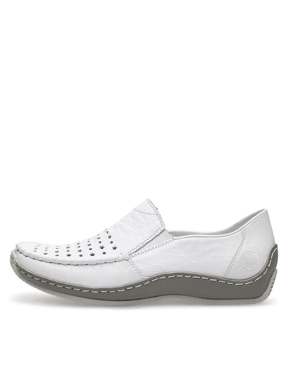 Rieker Rieker Mocasini L1765-80 Alb